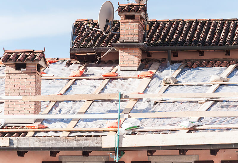 Roof Damaged To Repair.